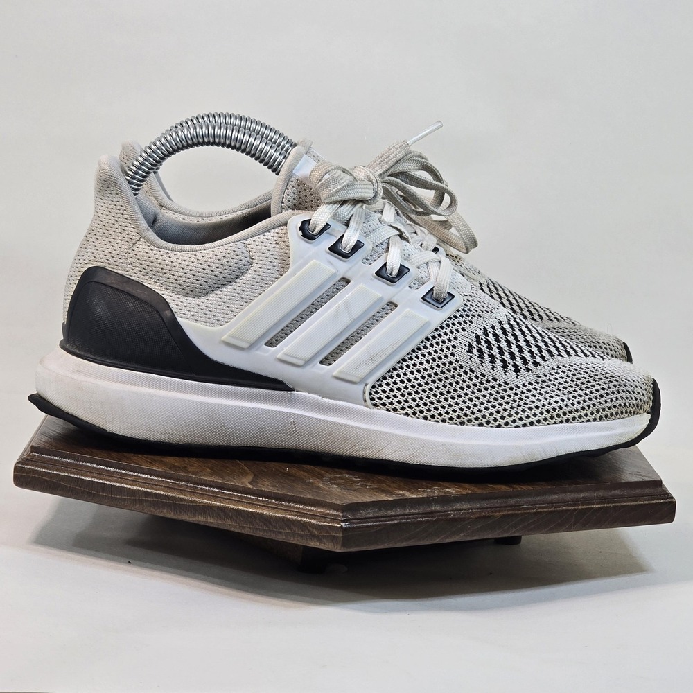 Adidas Running Shoes Mens Size 5 Gray White Mesh Lace Up Athletic IH7550 Low Top